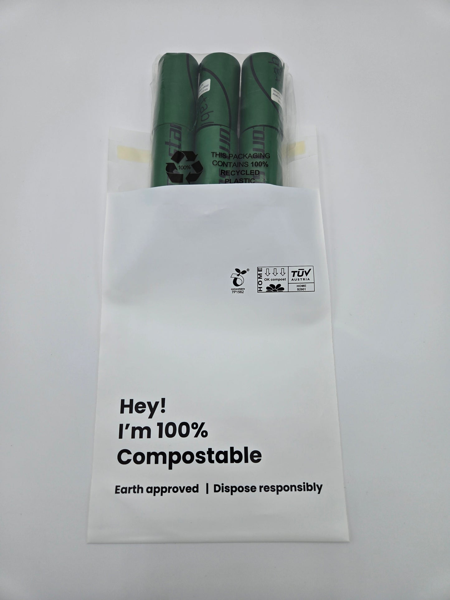 Compostable Mailer Bags - Certified Eco Shipping Bags - 3 Sizes Available (50 Pack)