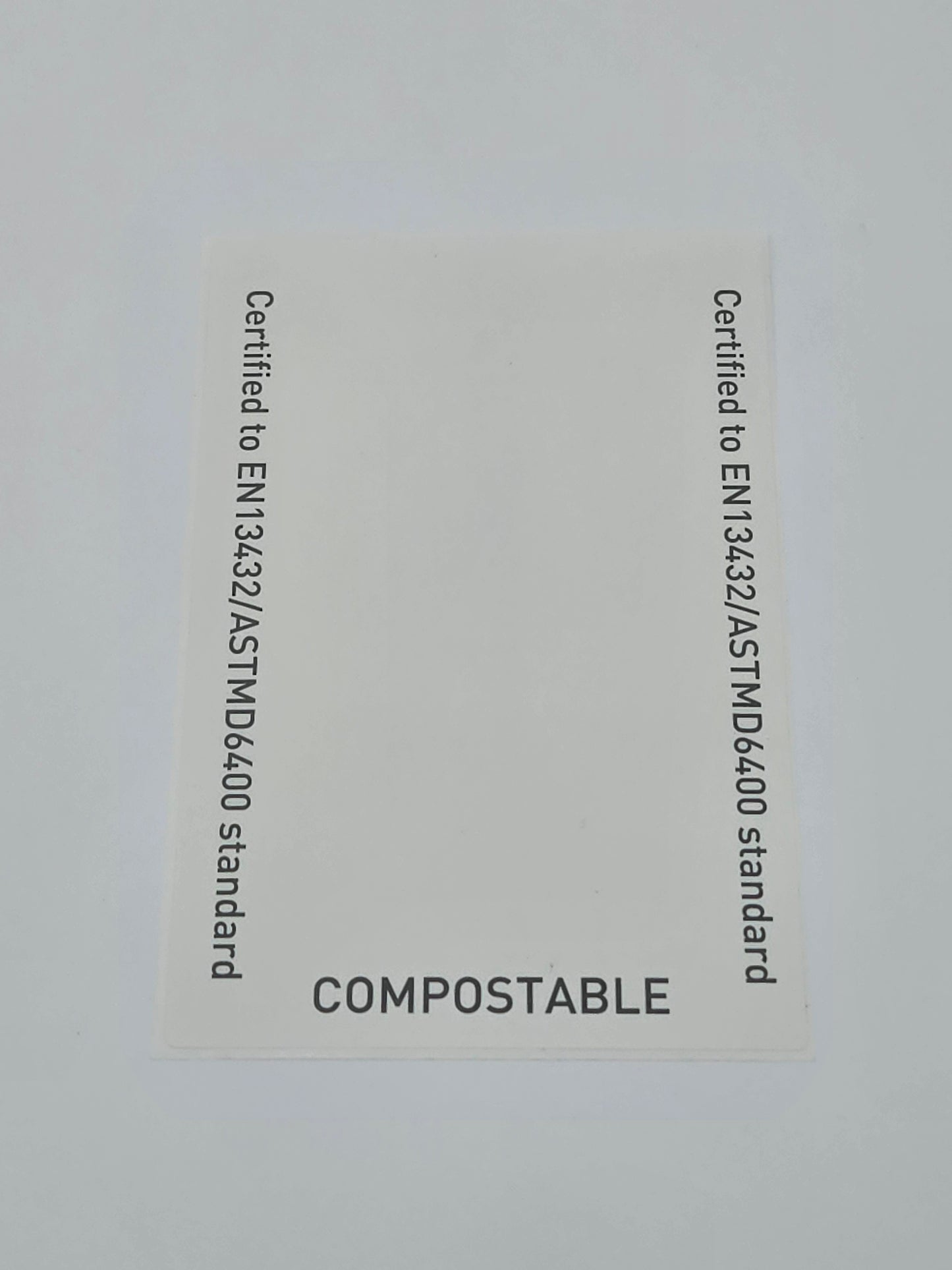 EcoJerks Compostable Shipping Labels — EN13432 / ASTM D6400 Certified